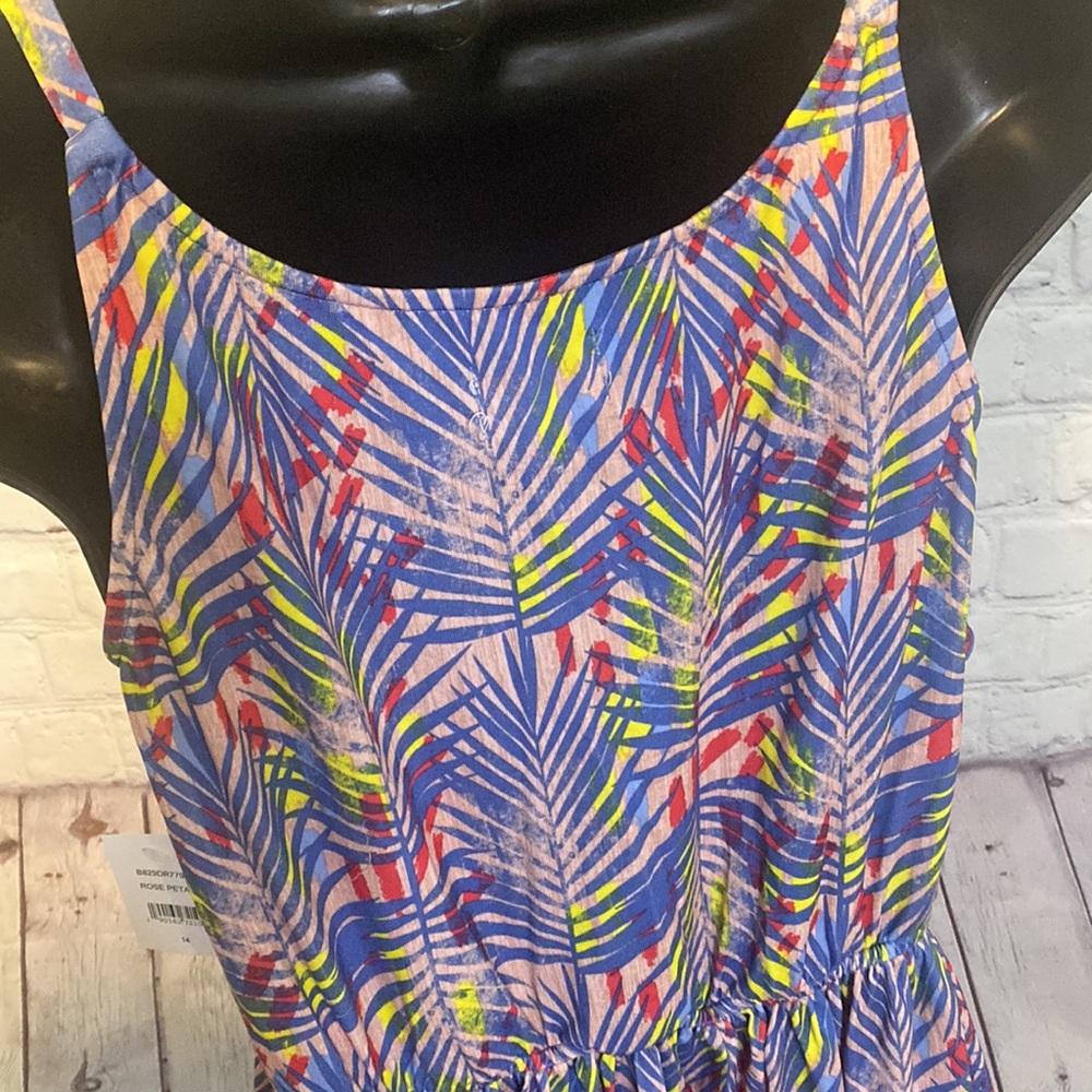 NWT BCBG GIRLS PALM LEAF SUNDRESS ROSE PETAL - Picture 8 of 10